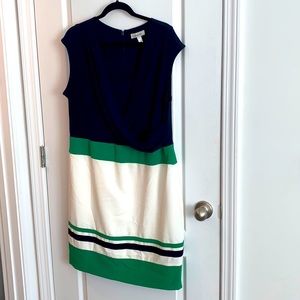 Dressbarn | Green and Navy Dress